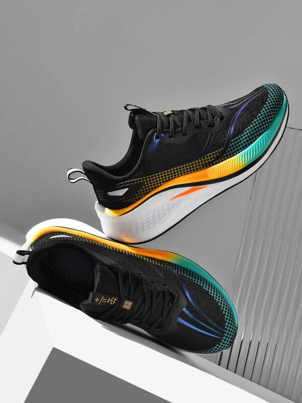 Jifffly New Plus Size Men's Lightweight Mesh Breathable Casual Sneakers, Shock-Absorbing Carbon Board Running Shoes