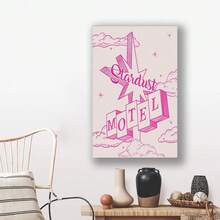 Framed Poster Master Stardust Motel Poster - Retro Pink Motel Sign Print - Tr Endy Art - Modern Art - Gift For Men, Women & Travel Lover - Chic Decor For Office, Dorm Or Living Room,Made In The USA Products,Pictures,Cuadros Para La Sala,Dom Decor,Room Decor,Bathroom Decor,Living Room Decor - Framed - View 3
