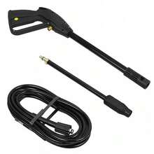 M14 High Pressure Power Washer Spray Gun Jet Lance Trigger Wash Wand 8M Hose Kit - Black - View 7