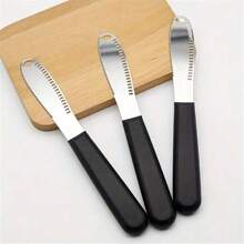 Stainless Steel Butter Spreader, Perforated Stainless Steel Butter Knife, Jam Knife Spatula Serrated Cheese Scraper