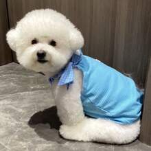 Early Autumn Dopamine Pet Vest, Cute Bow Tie Colorful Breathable Thin Vest For Dogs And Cats, For Pomeranian And Bichon Frise