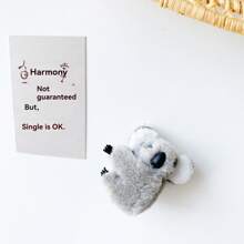 1 Set Of 2pcs/1pc Mini 3D Koala Hair Clip, Cute Plush Bunny Claw Clip, Cartoon Furry Hair Clip, Side Clamp, Hair Accessory, Home Decor, Suitable For Daily Wear, Home Decor, Holiday Gift, Party Favor, Birthday Gift, Back To School & Graduation Season