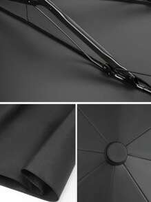 1pc Manual Folding Umbrella, 3-Fold Umbrella, High Density Impact Fabric, Solid Color Travel Umbrella, 8 Ribs, Suitable For Sunny And Rainy Days, Sunshade Umbrella, Anti-Wind And Light Rain, Water-Repellent, Rainy Season Waterproof, Simple Business Umbrella, Unisex, Single-Person Umbrella, Rainy Day Gift, Advertising Umbrella, Wedding Photo Umbrella, Compact And Lightweight, 3 Color Options (Black, Burgundy, Navy Blue)