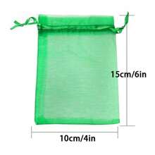 Pack Of 100 Gift Organza Bags Light Green