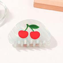 1 Stück/4 Stück neue Kirsche PVC Halbkreis Haarclips, süßer Haarkamm, als Haaraccessoires Schönheitskamm Clips für Frauen