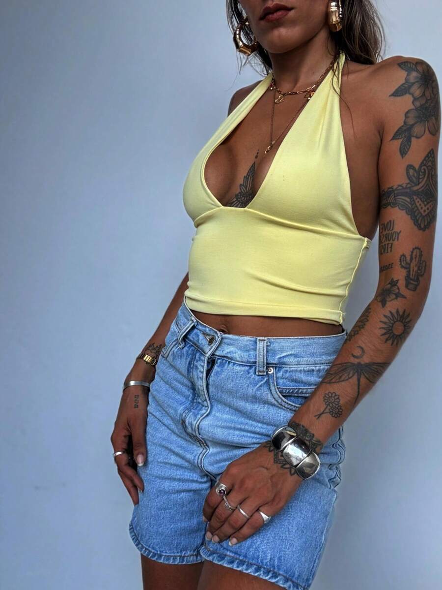Halter Neckline Top - Amarillo - Ver 1