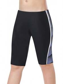 Boys-Swim-Jammers Youth-Athletic Swimming-Shorts Quick-Dry - With Drawstring Soft Swimsuits UPF 50+ Halloween Christmas New Year - 藍色 - 查看 1