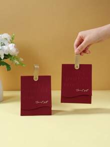 10pcs Wedding Candy Gift Boxes, Creative Sweet Wedding Favor Boxes With Handles , Small Gift Box, Party Favors Gift Boxes For Wedding Decorations Birthday Bridal Shower, Wine Red Wrapping Boxes, Wedding Decorations, Wedding Supplies, Wedding Favors, Holiday Celebration Party Candy Gifts