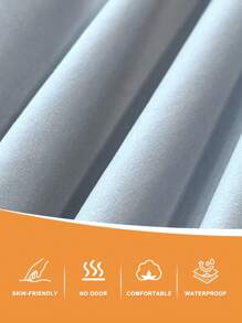 1pc Waterproof Bed Sheet, Bedding, Fitted Sheet, Solid Color Mattress Cover, Soft And Comfortable Bedding For Bedroom, Skin-Friendly Bed Cover, All Seasons, Fits For All Size Beds - Twin, Full, Queen, King, Dustproof Bedspread, Dustproof Non-Slip, Pillow And Pillowcase Not Included, Independence Day,Home Textile, Bedding Gifts, Machine Washable