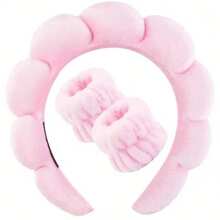 1 Packung Spa Stirnband zum Gesichtwaschen oder für Gesichtsbehandlungen, Hautpflege Stirnbänder, Make-up Haarband Schwamm, Frottee Stirnbänder, Gesichtswasch Stirnband, Volumen Haarband für Sport oder Yoga, Mode Accessoires für Frauen und Mädchen, tolle Geschenke, weiß, Haarband Stirnband für Frauen, Haraccessoires, Haarreifen