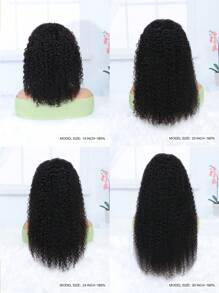Peruca de Cabelo Humano Encaracolado e Crespo, Peruca de Cabelo Humano 13x6 Frente de Laço, Peruca Frontal de Laço Transparente Encaracolada e Crespa, Densidade de 180% para Mulheres, Cabelo Humano Brasileiro Afro Encaracolado Pré-Tricotado, Nós Pequenos 180% 18 20 22 Polegadas, Linha de Cabelo Natural, Uso para Festa, Feriado, Festivais