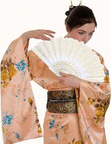 Handheld Chinese Folding Fan Hand Fans For Women Foldable Bulk For Party Wedding Church Dancing (White) - 白色 - 查看 7