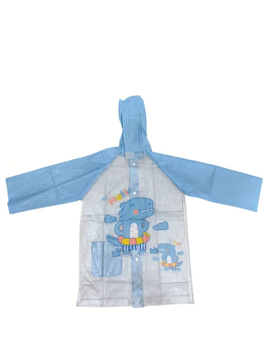Transparent Raincoat For Children With Various Designs And Sizes - Blue - View 1