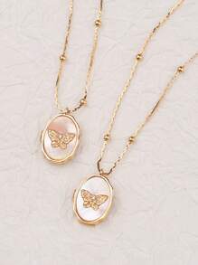1/2/5 piezas Collar personalizado con foto personalizada y amor, con fotos personalizadas. Es creativo, elegante y clásico, reemplazable, adecuado para el uso diario y un regalo de joyería de Warm. Un estilo dorado de moda para damas, en otoño, estilo retro