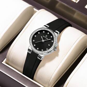  Reward Women Quartz Watch Luxury Fashion Lady Wrist Watches Silicone Bracelet Waterproof With Box Elegant And Versatile For Business And Casual Wear Retro Rectangle Watches