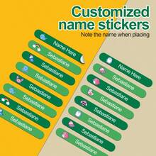Nhãn dán tên tùy chỉnh cá nhân hóa cho đồ dùng học tập, hoàn hảo để dán nhãn bình nước, hộp cơm trưa và các vật dụng cá nhân, lý tưởng cho nhà trẻ, trại hè và dụng cụ thể thao, dễ dán, chống thấm nước và chống mài mòn, tạo không gian ấm áp, trang trí nhà cửa, nhãn dán tùy chỉnh, lịch lễ hội. - màu xanh lá - Xem 4