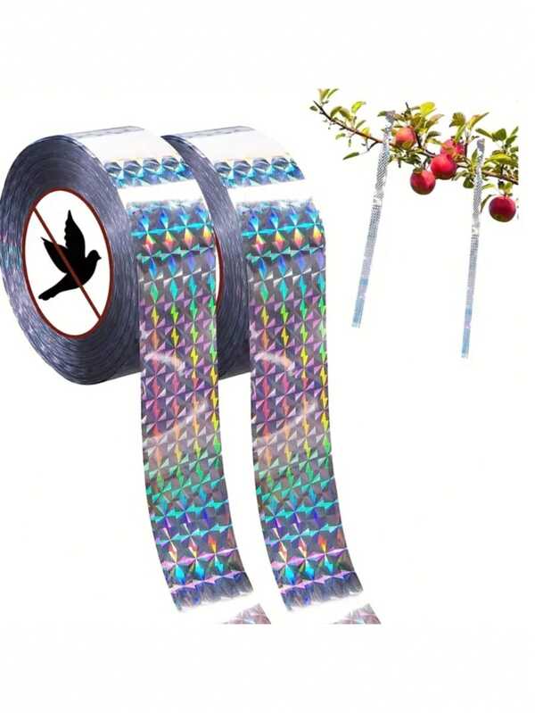1/2roll 50m Super-Reflective Bird Scare Tape - Durable Pest Repellent Ribbon For Outdoor Spaces - Safe, Easy-To-Use Bird Deterrent Solution For Gardens, Homes, And Farms