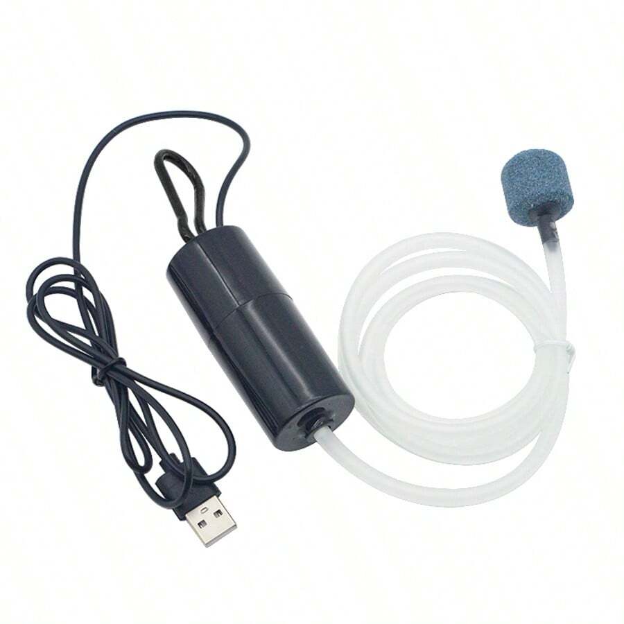 5V 1W USB静音气泵，迷你便携式水族箱增氧器，鱼缸空气压缩机配件