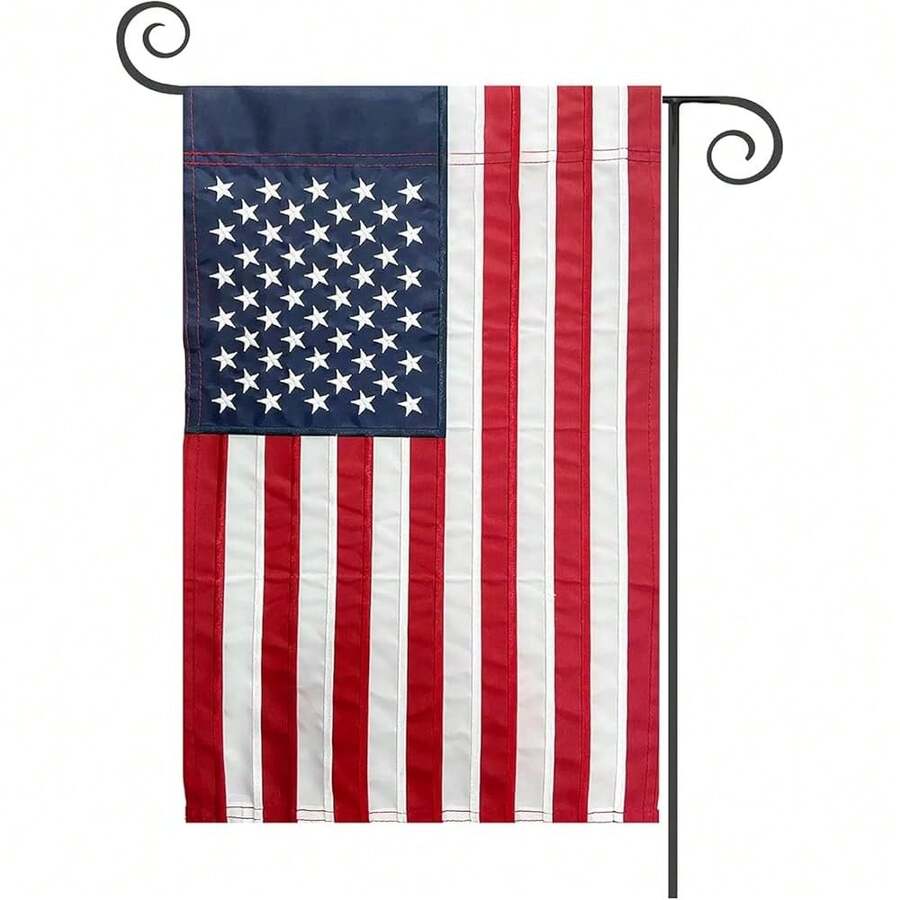 New American Flag Garden Flag Embroidered Stars 12x18 Inch USA All Flags For Yard US Flag Dr Outdoor - Embroidered Stars - 查看 1