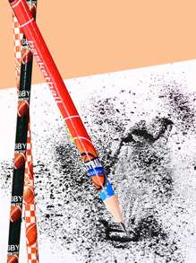 Set di 12 matite a tema sportivo con gomme, matite a tema calcio, baseball, basket, football, forniture per studenti e ufficio, regalo per il ritorno a scuola