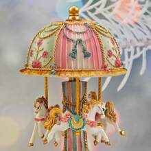 Rotating Carousel Music Box Resin Storage Box Home Decor Birthday Holiday Anniversary Gift