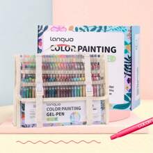168 Color Gel Pen With Storage Bag, Large-Capacity Handbook Ballpoint Pen, Painting Pen, Record Highlighter, Suitable For Painting, Graffiti, Making Handbook, 162 Colors, Suitable For 14 People, Profe School Supplies, Back To School