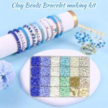 1 Box 24/10 Compartments Clay Beads, Friendship Couple DIY Bracelet Jewelry, Faux Pearl, Polymer Clay, Turtle, Letter, Starfish, Seashell, Ocean Themed, Suitable As Cute Valentine's Day, Everyday Decorative Gifts