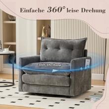 Divano con imbottitura morbida e funzione girevole a 360°, poltrona ergonomica per guardare la TV, leggere e rilassarsi