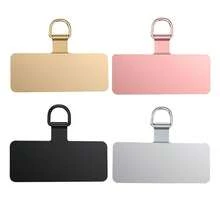 2 Pcs Universal Phone Lanyard Patchs Metal Slim Phone Strap Accessories Phone Lanyard Patch 0.4mm - Silver - View 8