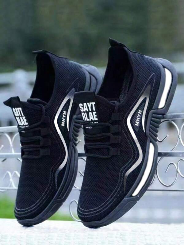 Zapatillas de running transpirables y antideslizantes de malla ancha para hombre, versátiles, suaves y cálidas, calzado deportivo minimalista y de moda blanco, zapatillas slip-on casuales. Reemplace las plantillas originales por las plantillas mejoradas de alta elasticidad y transpirables incluidas para mayor comodidad. (La colocación del color de la suela es asimétrica).