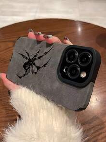 Minimalist Stylish Spider Textured Anti-Drop Phone Case - Multicolor - View 4