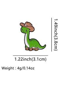 1 peça broche de esmalte fofo de dinossauro com desenho de animal broche de metal com lapela crachá acessórios para mochila joias presente