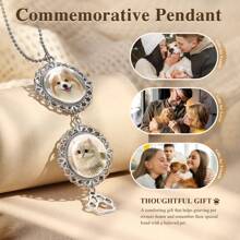 1 pieza Colgante personalizado con foto de mascota, llavero personalizado de mascota, llavero con foto personalizada, decoración de auto personalizada para mascotas, adecuado tanto para hombres como para mujeres que aman a los perros y gatos, acero inoxidable, diseño de gato, sencillez, moda