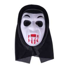 5 piezas Máscara de mascarada clásica, accesorios de broma de cara completa de color blanco puro, personaje de Halloween, props de fotografía de Set de roles, suministros divertidos para fiesta LARP, accesorio de actuación en el escenario, máscara, utilería, mascarilla divertida, disfraz, fantasma, masca aterradora
