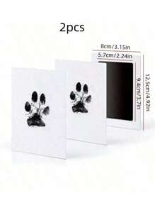 2pcs/1pc Pet Paw Print Kit (For Dogs And Cats), Dog Paw Print Pad Kit, Easy To Operate (Watch Video Before Using), No Ink No Contact Pet Paw Print Footprint Memorabilia, Used To Preserve Cat/Dog Paw Prints, Ideal For Commemorating The Growth Of Pets And Keeping Cherished Memories