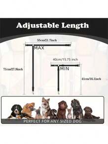 1pc Dog Safety Leash, For Vehicle Safety, Pet Car Tether, Vehicle Dog Safety Belt, Dog Safety Strap, Dog Safety Harness Clip, Dog Car Safety Belt