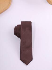 1pc Men's Solid Color Tie, Suitable For Parties, Vacations, Work, Weddings, All Seasons - 1PCS - View 4