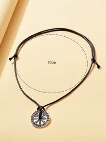 1 pieza Collar colgante con símbolo rúnico hueco de estilo vikingo nórdico, colgante vikingo