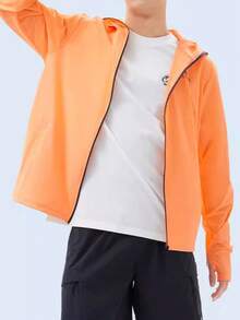 CAMEL CROWN Women's Standard Length Knitted Sunscreen Shirt, Summer Sunscreen Jacket, Quick-Drying, Breathable, Lightweight Sunscreen Clothing - Fruit Red Orange - View 3