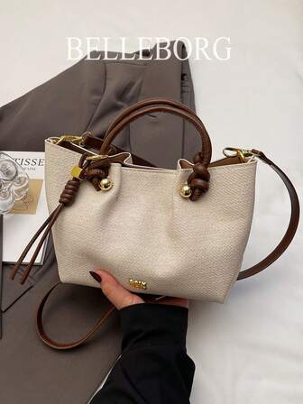 Sac à main décontracté de style mode pour femmes avec couleurs contrastées, pour la vie quotidienne