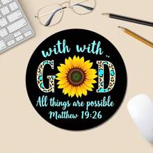 Mousepad Redondo com Base de Borracha Antiderrapante, Mousepad Engraçado, Adequado para Mouse de Computador Sem Fio de Mesa, Escritório e Casa, Suprimentos de Escritório Decorativos, Um Presente Adorável para Mulheres e Meninas