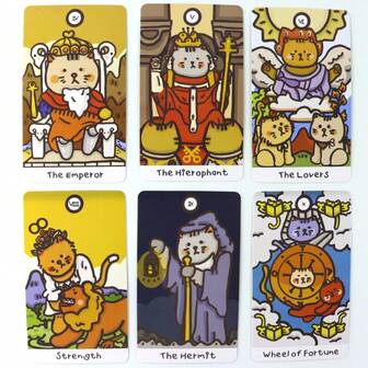 Cattitude Tarot - Cute Tarot Cards Full English Board Game