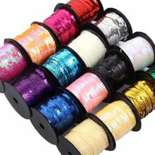 100 Yards/Roll 6mm Colorful Laser Shiny Sequin Ribbon, Gift Wrapping, Flowers, Party Decoration, Wedding, Holiday, Nail Art, Clothing Sequin Decoration