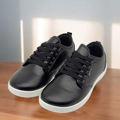 Wide Barefoot Shoes For Women Men PU Leather Fashion Trainers Walking Shoes Lightweight Minimalist Fitness Sneakers With Zero Drop Sole
