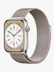 Correa de bucle milanés de acero inoxidable magnético para hombres y mujeres | Compatible con Series 10/9/8/7/6/SE 2nd Gen (38mm/40mm/41mm/44mm/45mm/49mm) | Ligera y transpirable para uso diario, negocios, verano, commute y uso casual