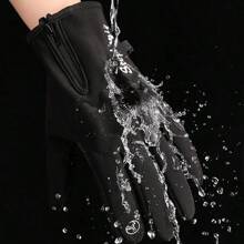 1 Paio di guanti ciclismo invernali, guanti da sci per esterni, imbottitura in pile caldi e spessi, compatibili con touchscreen, antifreddo per uso casual quotidiano, unisex