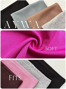Conjunto de dos piezas para mujer con camiseta de cuello redondo ajustada y leggings/pantalones cortos de cintura alta a juego, ropa de calle - Pantalones cortos gris oscuro - Ver 4