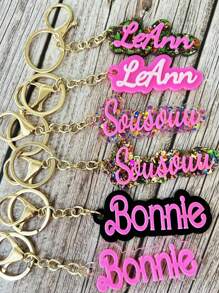 1 Custom Acrylic Keychain - 3D Name/Letter, Colorful Shiny Letter, Valentine's Day Gift, Backpack Tag, Women's Fashion Accessories Durable Glitter Key Chain, Cute Keychain Ornament, Glitter Effect, Bright Letter Customization, Personalization, Unique