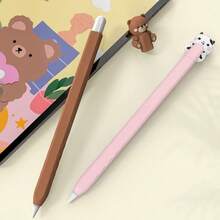 NIUTRENDZ Cute Cow Apple Pencil Case For Apple Pencil 2nd Generation Case Silicone Protective Cover Sleeve Skin Accessories Brown Apple Pencil 2nd Generation - màu nâu - Xem 3