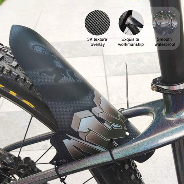 TOSEEK TOSEEK Bicycle Fenders Bike Mudguard Fiber Plastic Front Rear MTB Mountain Bike Wings Mud Guard Cycling Accessories PP Material